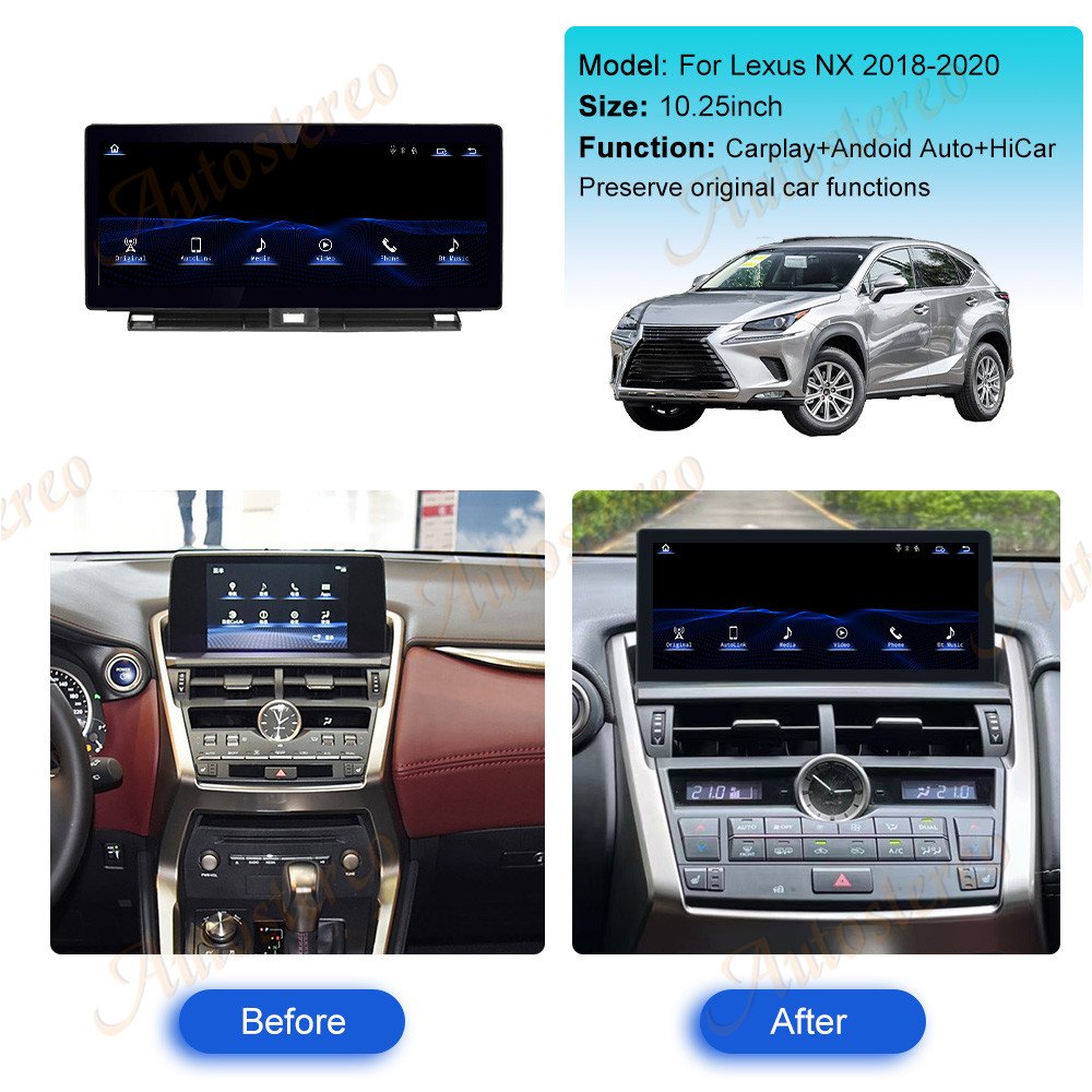 10.25/12.3 inch Linux System Car Radio For Lexus NX 2018-2020 GPS Navigation Stereo Multimedia Player Head Unit Audio DVD