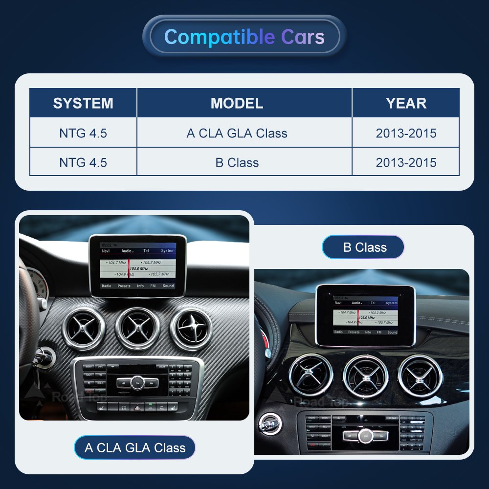 Wireless GPS Multimedia Display Screen with DVR for Mercedes-Benz W176 W246 CLA GLA Class 2013-2015 CarPlay Android Auto NTG4.5