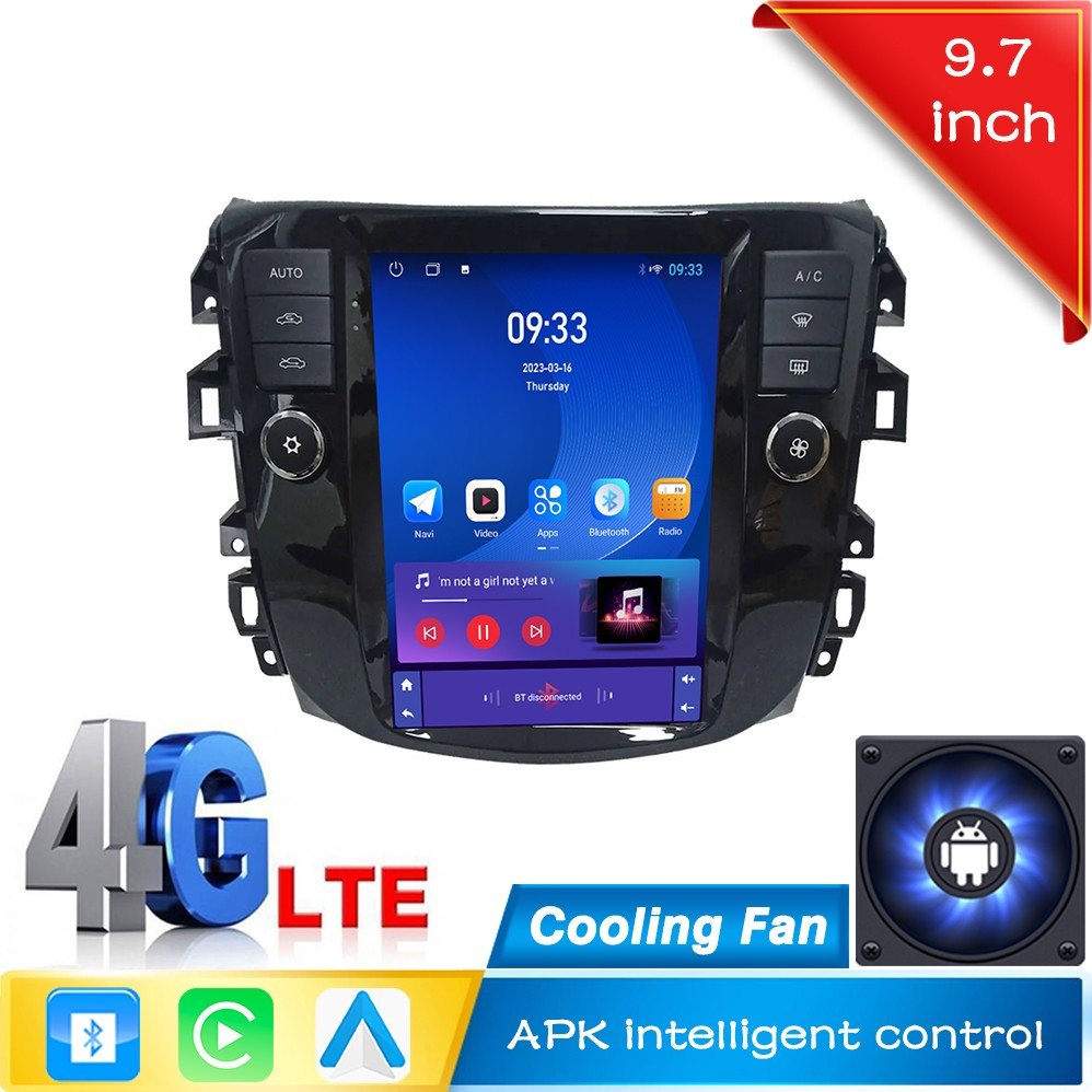 9.7 inch tesla Touch Screen 2 din android car radio For Nissan Navara Terra NP300 2018-2022 Multimedia Player Navigation GPS
