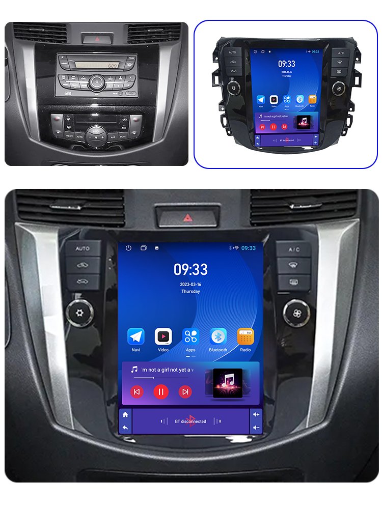 9.7 inch tesla Touch Screen 2 din android car radio For Nissan Navara Terra NP300 2018-2022 Multimedia Player Navigation GPS