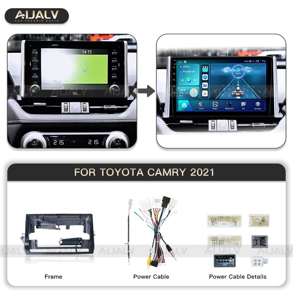 Aijia Car navigation android para coche frame for Toyota Corola Camry Prado radio panel dvd panel Car frame