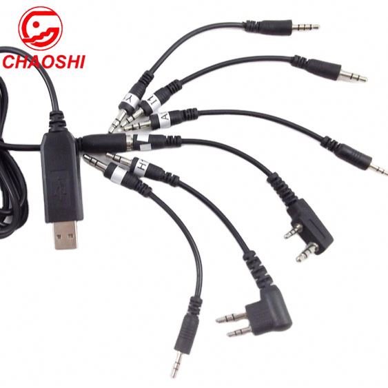 Wholesale 6 in 1 USB walkie talkie Program Programming Cable Adapter for BAOFENG for PUXING for YAESU Two way radio