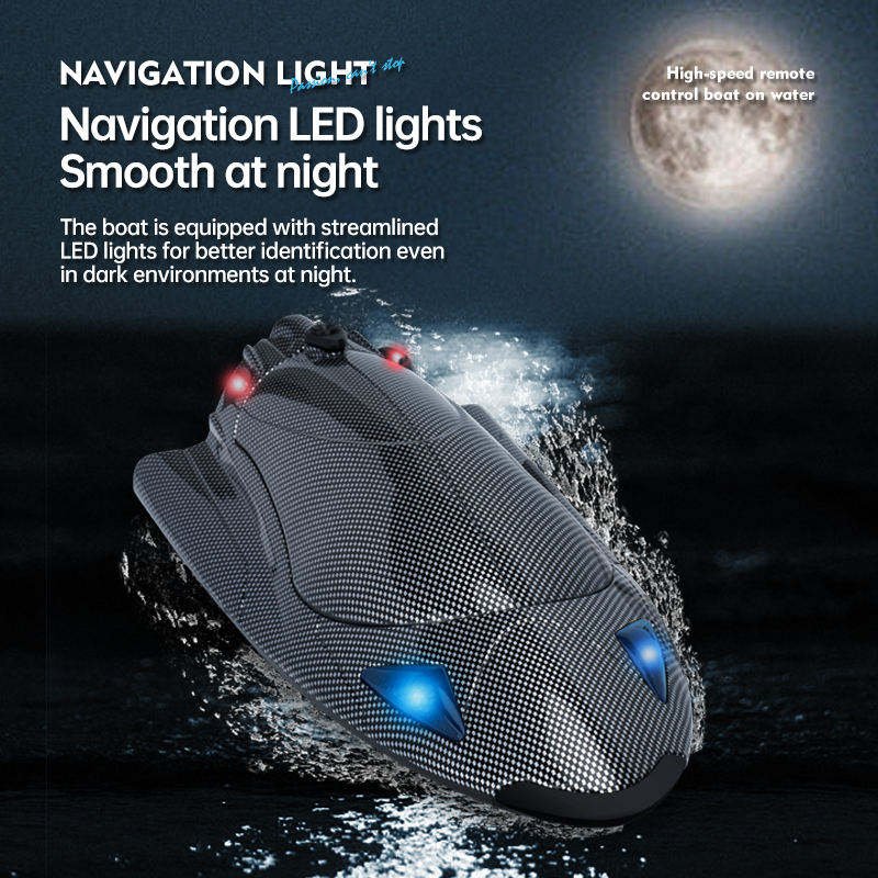 2.4g Carbon Fiber Rc Radio Electric High Speed 25km/h Vortex Turbine Jet Remote Control Racing Boat Ship Toy For Kids Adults