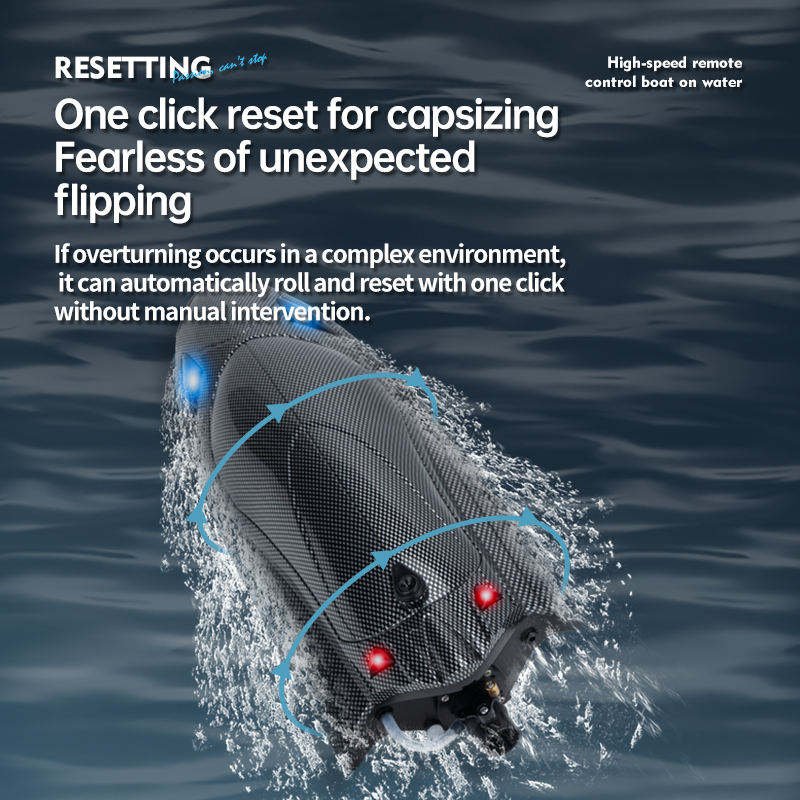 2.4g Carbon Fiber Rc Radio Electric High Speed 25km/h Vortex Turbine Jet Remote Control Racing Boat Ship Toy For Kids Adults