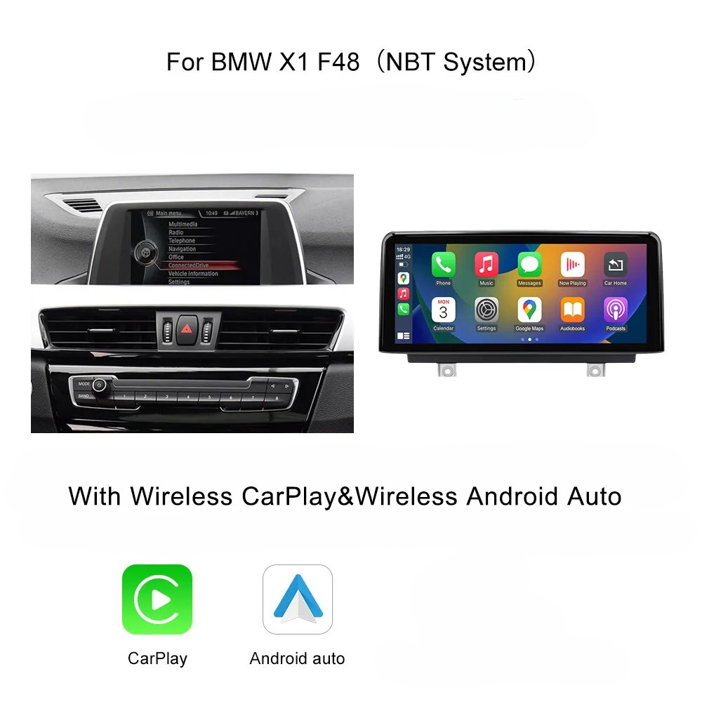 Android13 10.25" Autoradio Multimedia Navigation For BMW X1 F48 2016-2019 Special Stereo Radio Head Unit with CarPlay Function