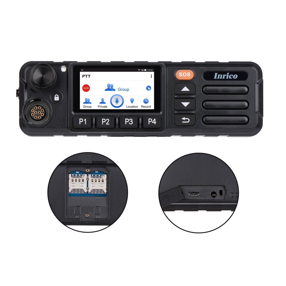 Inrico TM-7P walkie talkie 4G POC car radio sim global card android car radio