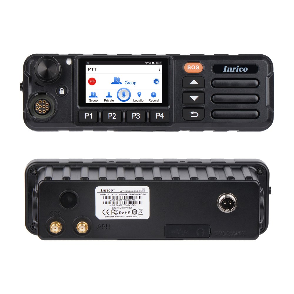 Inrico TM-7P walkie talkie 4G POC car radio sim global card android car radio