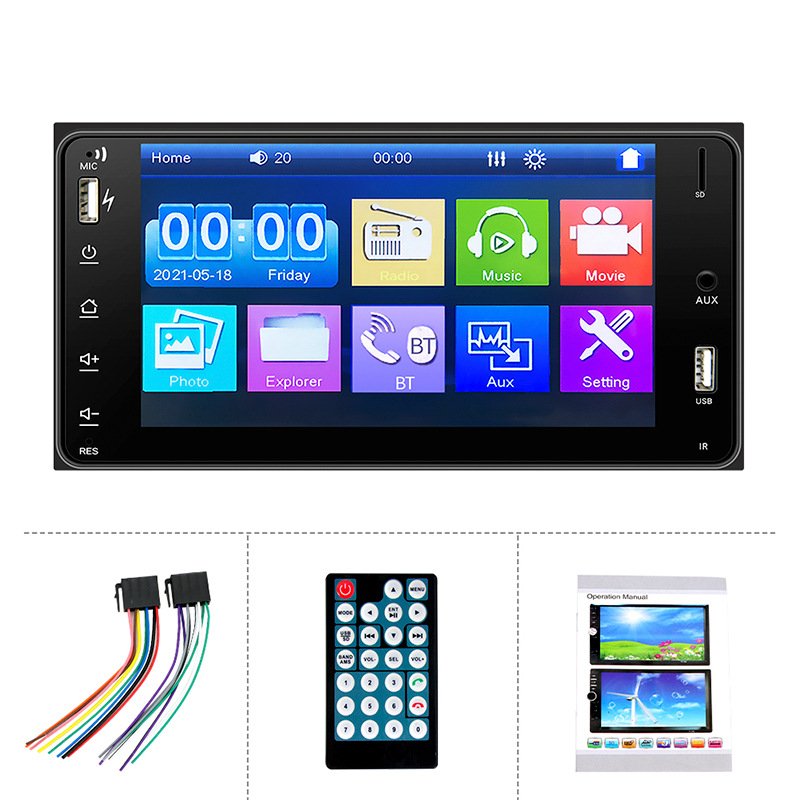 Universal 7 Inch Car Radio Car Player Gps Navigation Wifi Bt Fm Mirror Link Car Stereo 2 Din Android For Toyoda Corolla
