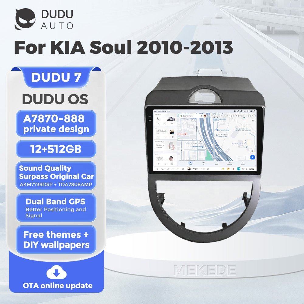 Mekede DUDU7 auto electronics Android Screen Multimedia dsp fm support dudu dab dvr dvd bt map for KIA Soul 2010-2013