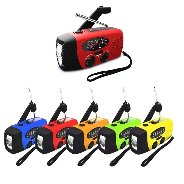 Cheap Solar Crank Portable Emergency Radio 2000mAh Rechargeable Emergency Radio WB NOAA Power Charger