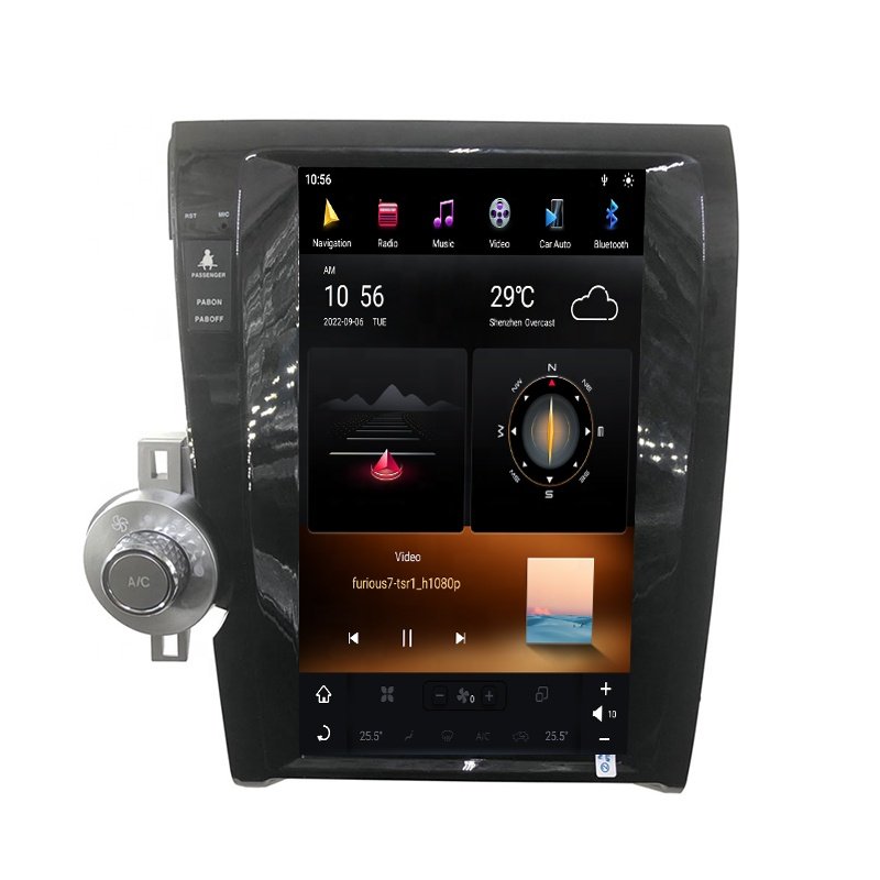 RoadNavi Tesla style Android 11 Car radio for Toyota Tundra Sequoia 2007-2013 Car Multimedia Player Wireless Carplay 4G