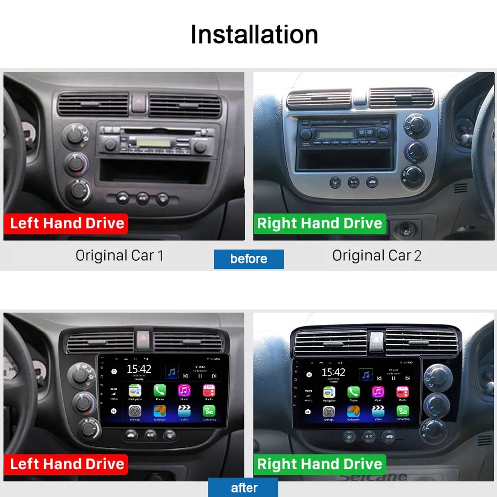 Android Car Multimedia Player for Honda CIVIC 2001-2005 Car DVD Radio Stereo GPS Carplay Screen Video FM AM Auto Head Unit