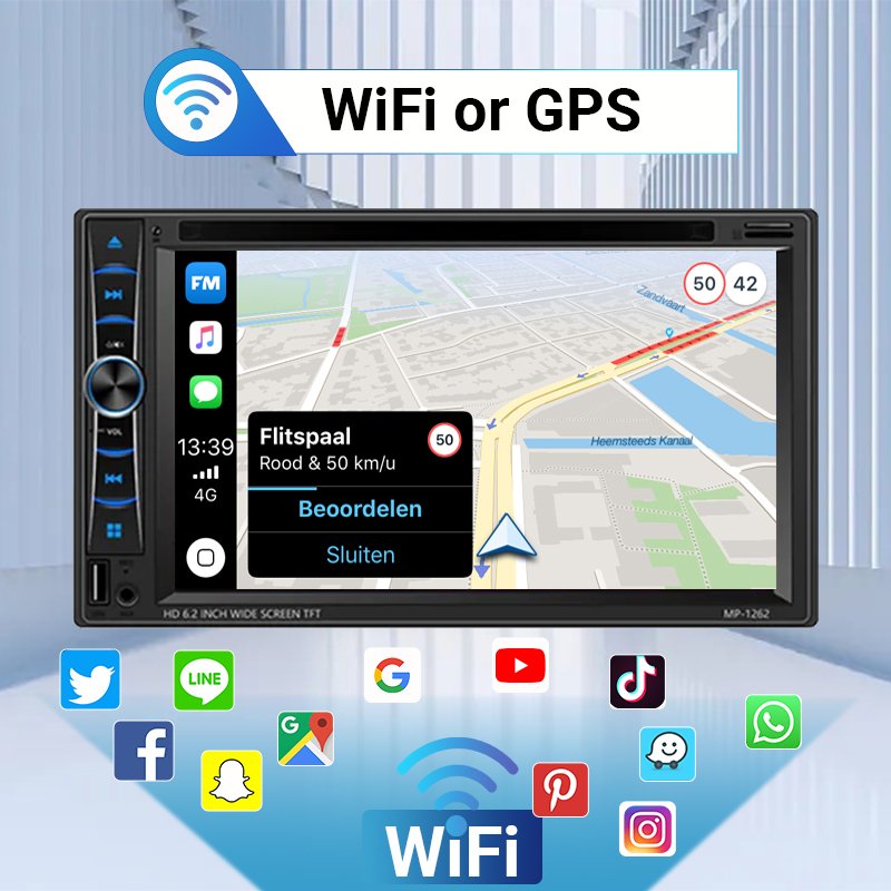 2 din 6.2 inch Universal DVD FM USB SD Android system Car GPS Navigation BT MP5 Player with DVD for Universal Toyota