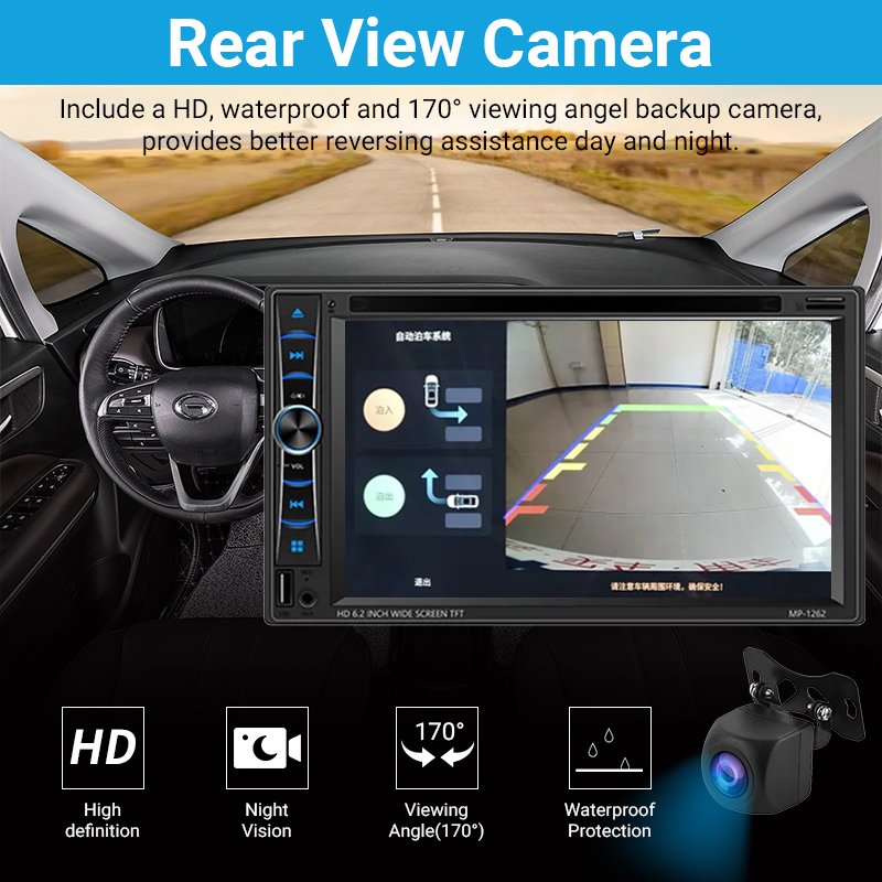 2 din 6.2 inch Universal DVD FM USB SD Android system Car GPS Navigation BT MP5 Player with DVD for Universal Toyota