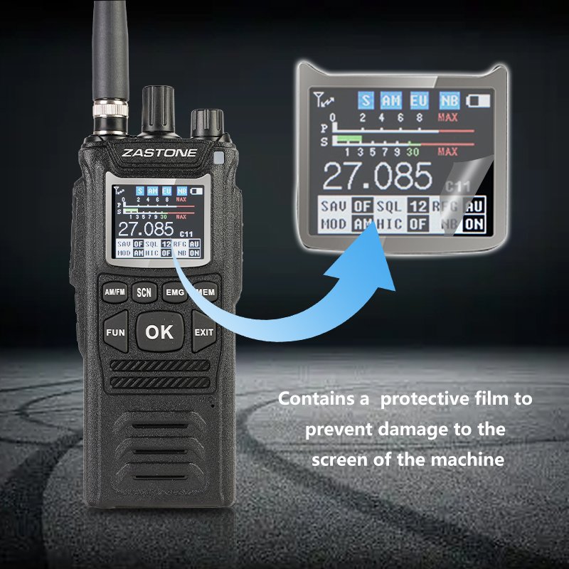 Zastone CB58 Handheld Walkie Talkie 27MHz CB Radio HAM 5W 12V all 240 CB channels 26 to 29MHZ FM AM Mode Citizen Band Radio