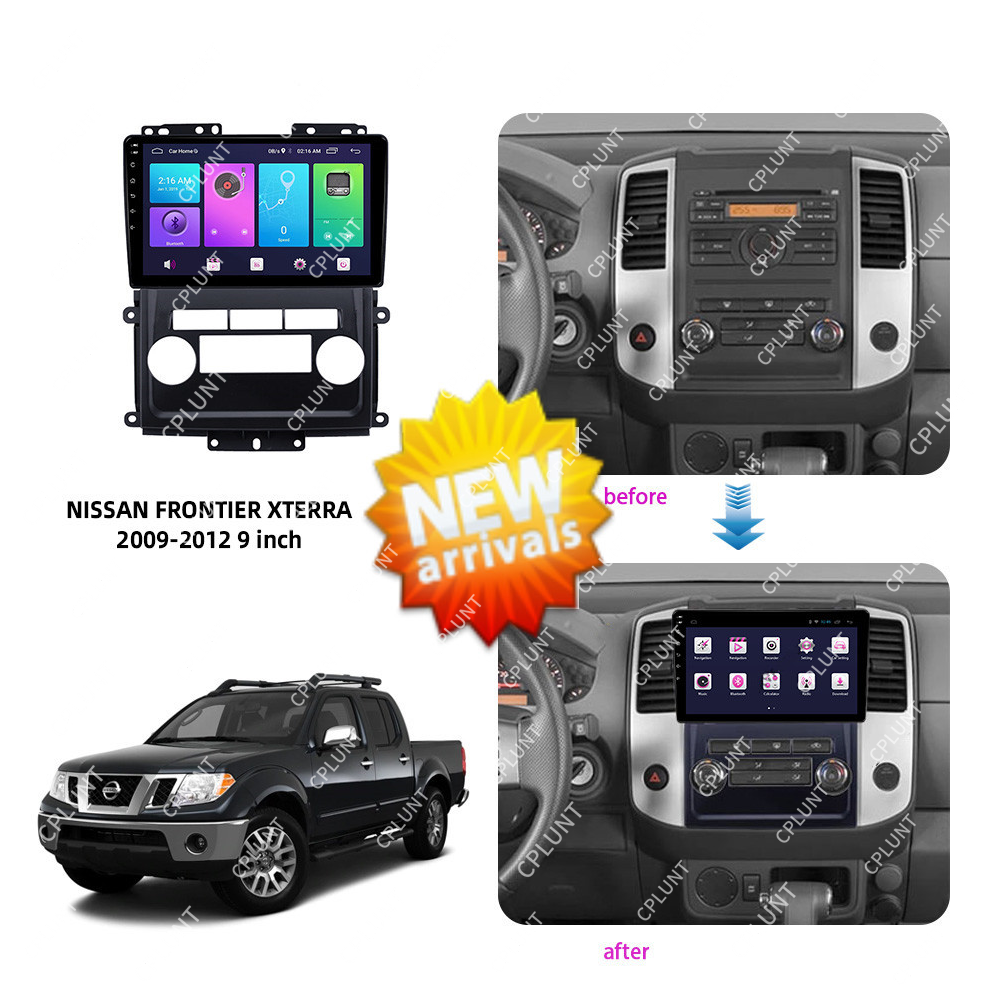 Car DVD Player Frame FOR NISSAN FRONTIER XTERRA 2009-2012 9INCH Touch screen Android radio Farme stereo