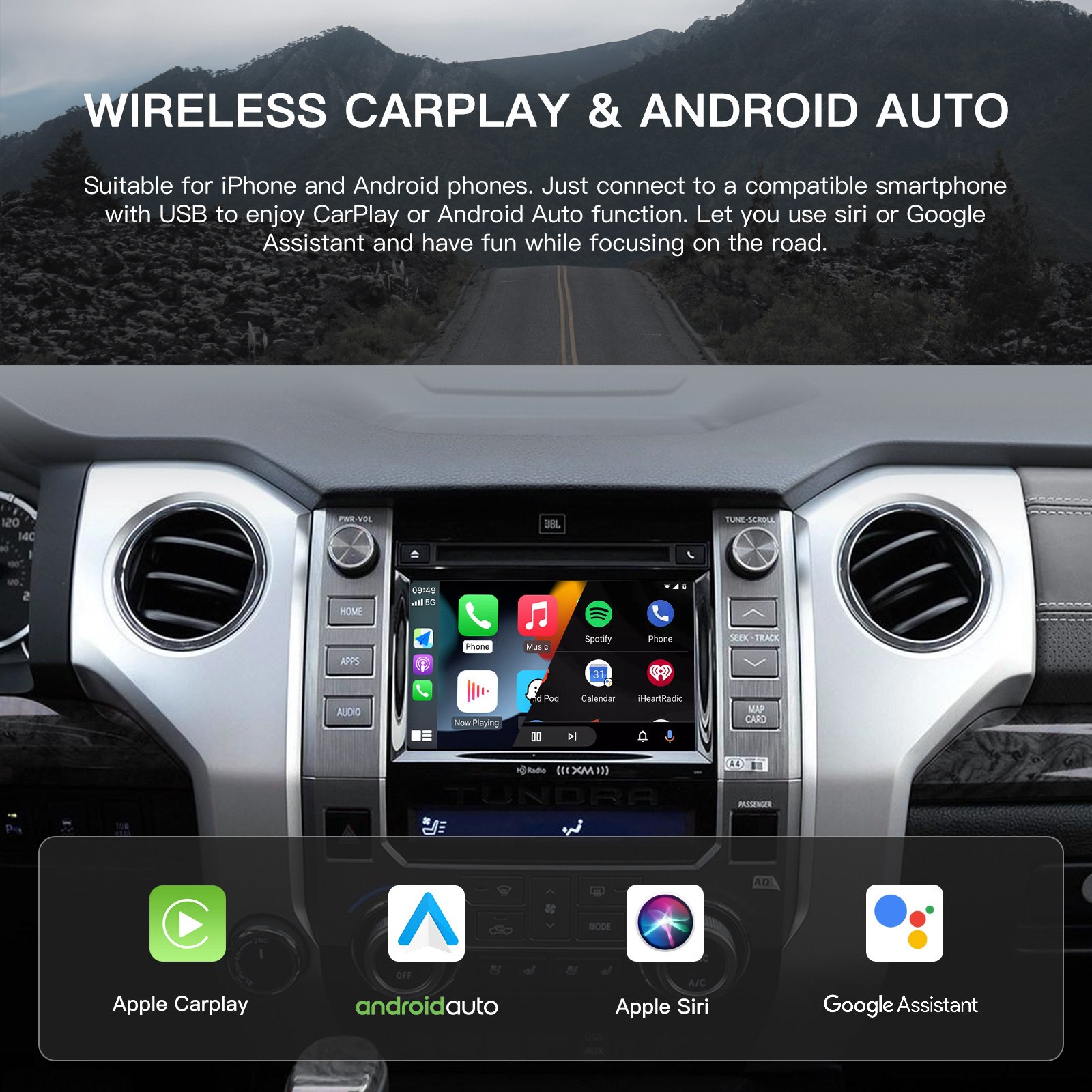 Carabc Wireless Apple Carplay Android Auto adapter For toyota car radio rav4 corolla verso camry auris Highlander