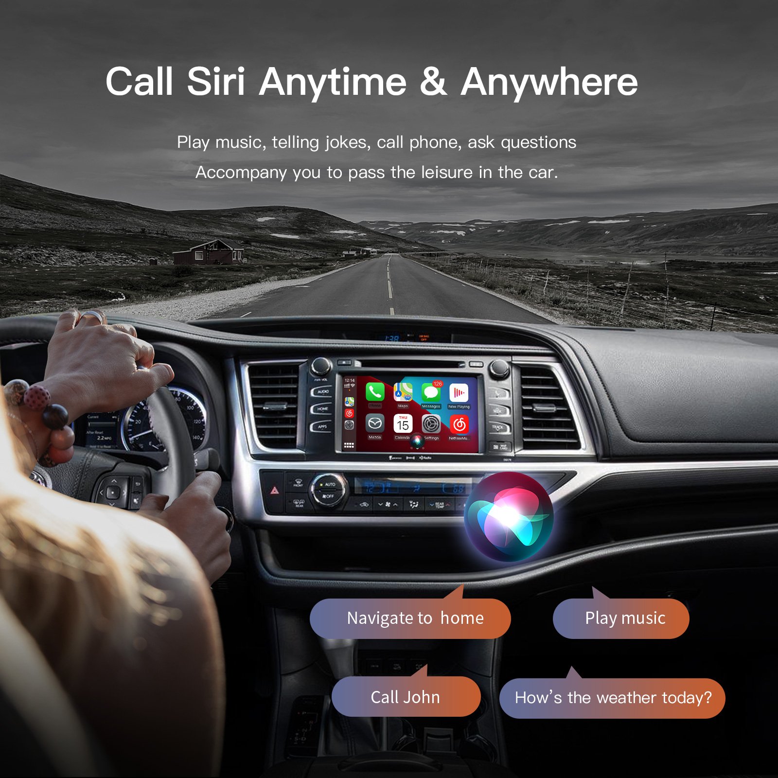 Carabc Wireless Apple Carplay Android Auto adapter For toyota car radio rav4 corolla verso camry auris Highlander