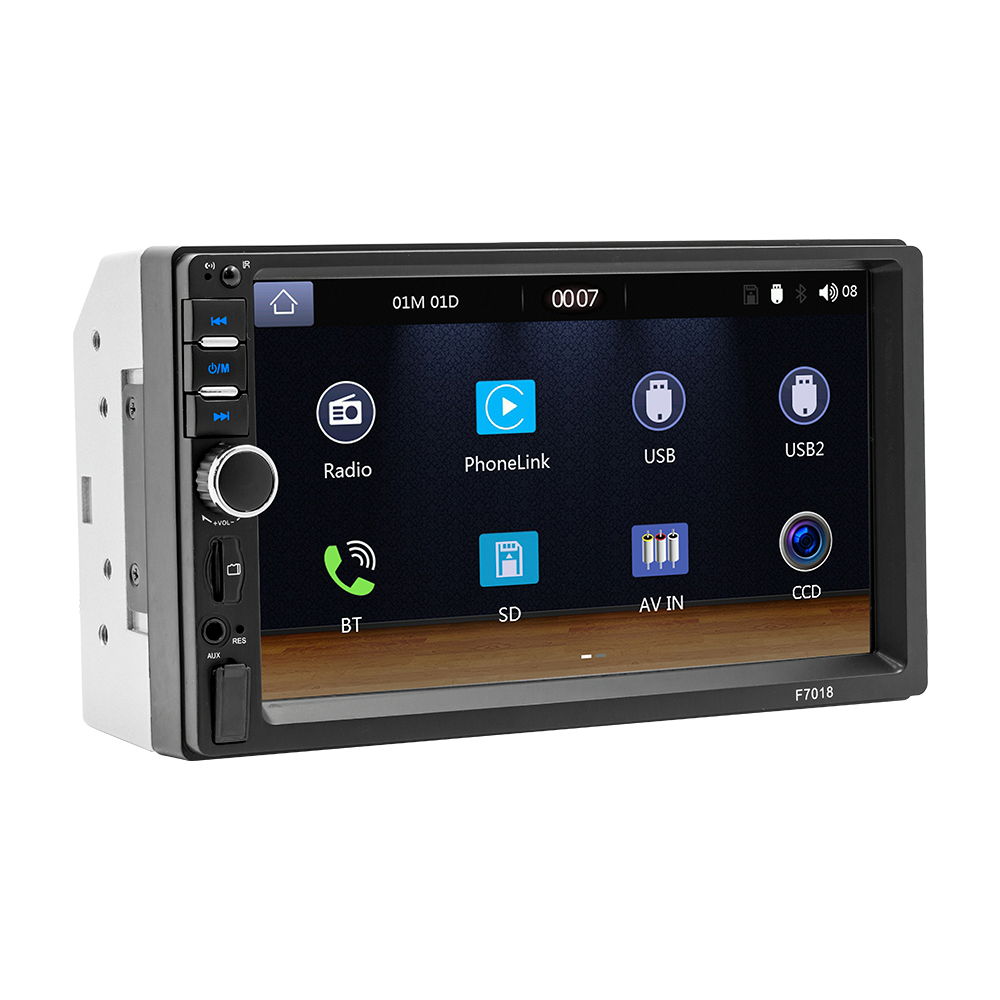 Bestree new design universal double 2 din 7 inch car radio mp5 carplay F7018C radio de coche wired carplay android auto stereo