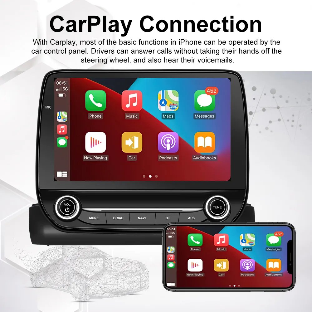 Android 13 Car Stereo Radio For Ford Ecosport 2018-2021 Wireless Carplay Android auto GPS WIFI BT FM Car Dvd Player