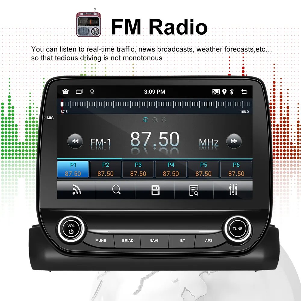 Android 13 Car Stereo Radio For Ford Ecosport 2018-2021 Wireless Carplay Android auto GPS WIFI BT FM Car Dvd Player