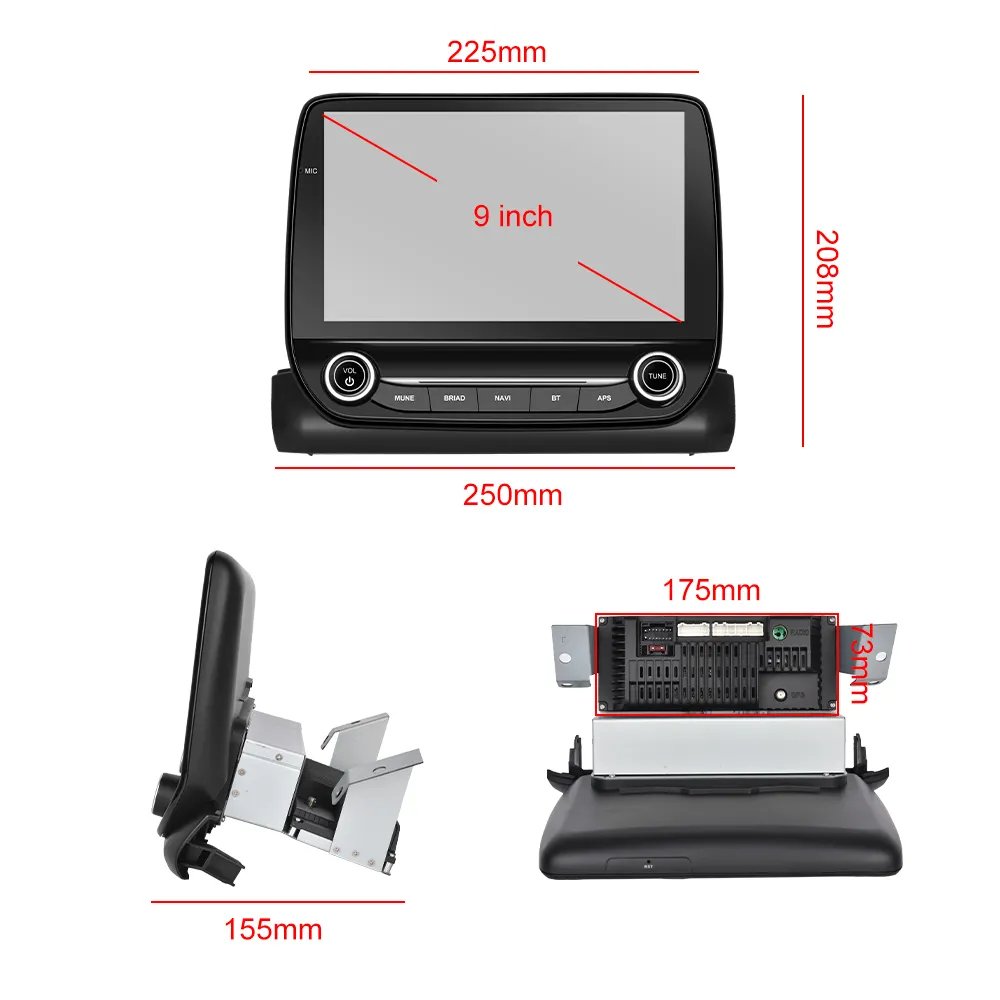 Android 13 Car Stereo Radio For Ford Ecosport 2018-2021 Wireless Carplay Android auto GPS WIFI BT FM Car Dvd Player