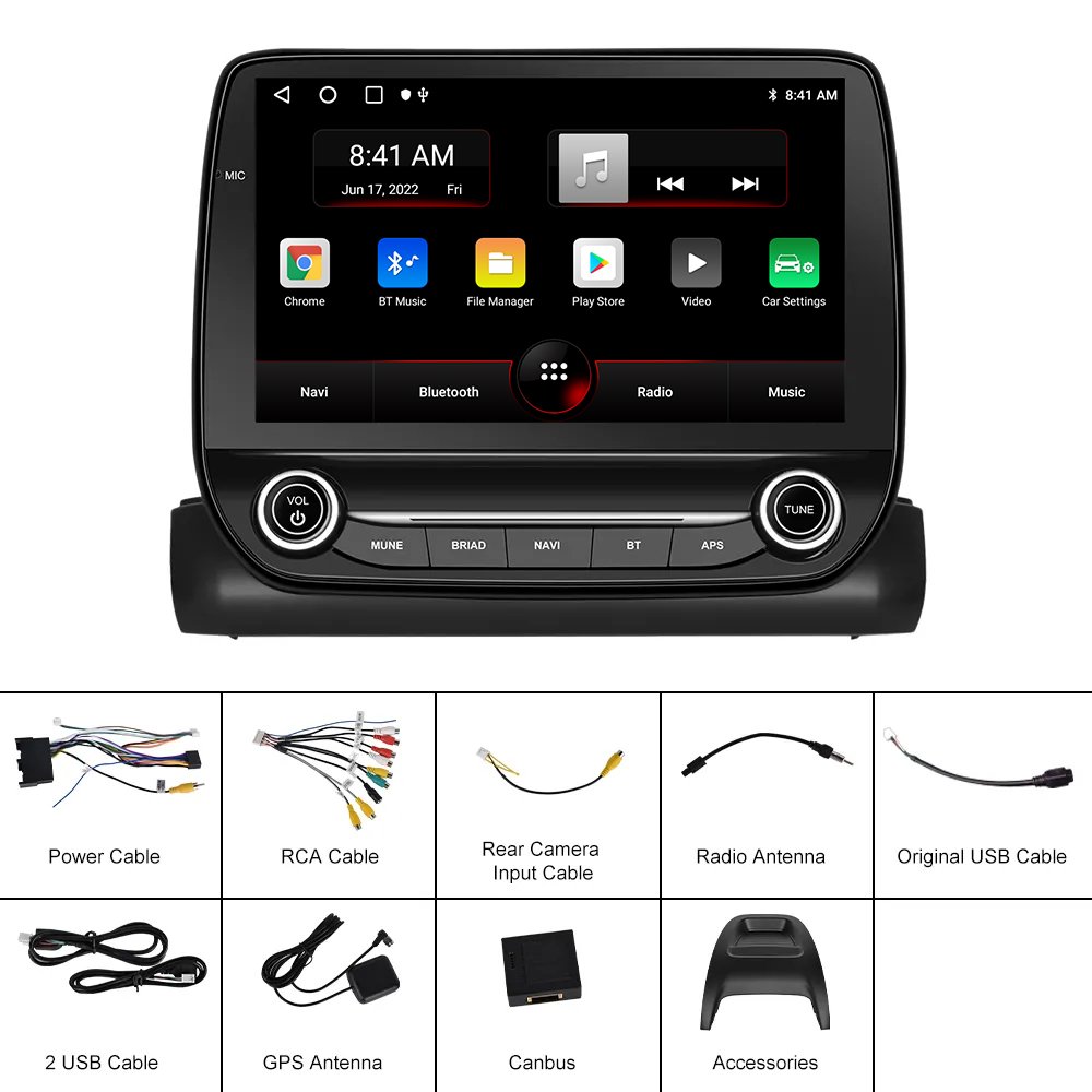 Android 13 Car Stereo Radio For Ford Ecosport 2018-2021 Wireless Carplay Android auto GPS WIFI BT FM Car Dvd Player