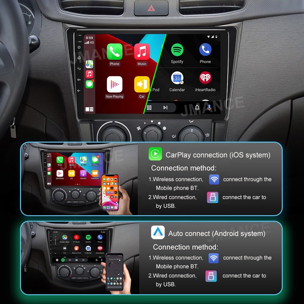 Jmance Android Car 9 Inch Dvd Player For Hyundai Tucson 2 Ix35 2009-2015 Frame With Dsp Rds Carplay Android Auto Radio