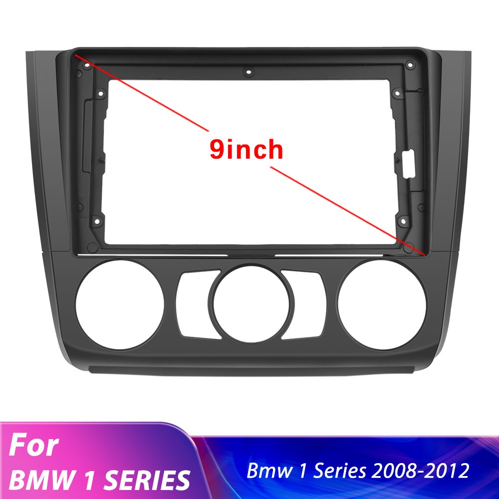 Podofo 2 Din 9'' Car Fascias Frame For BMW 1 Series 2008 2009 2010 2011 2012 Car Radio Frame