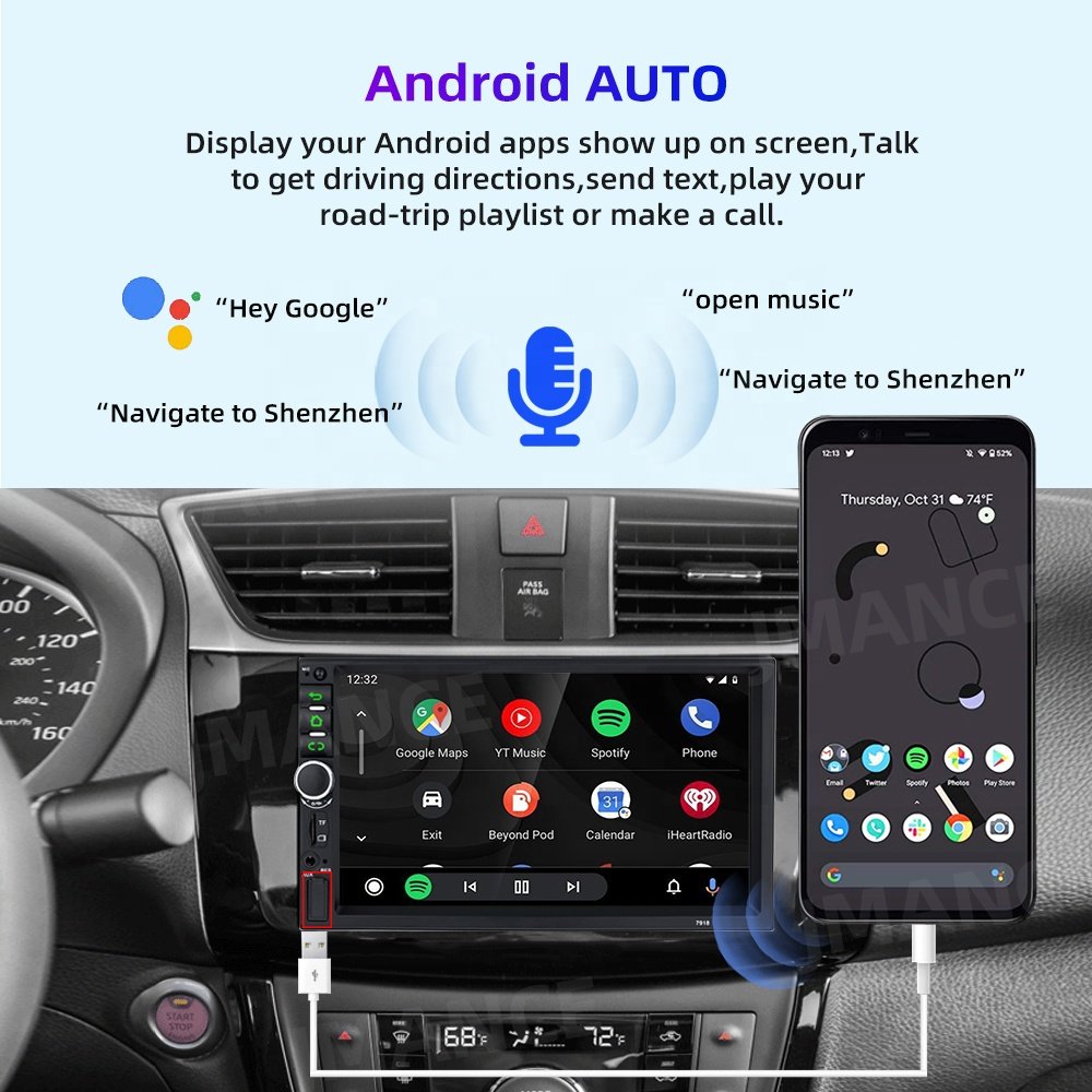 Car Multimedia Player Stereo MP3 MP4 MP5 Rear View Camera Car Radio