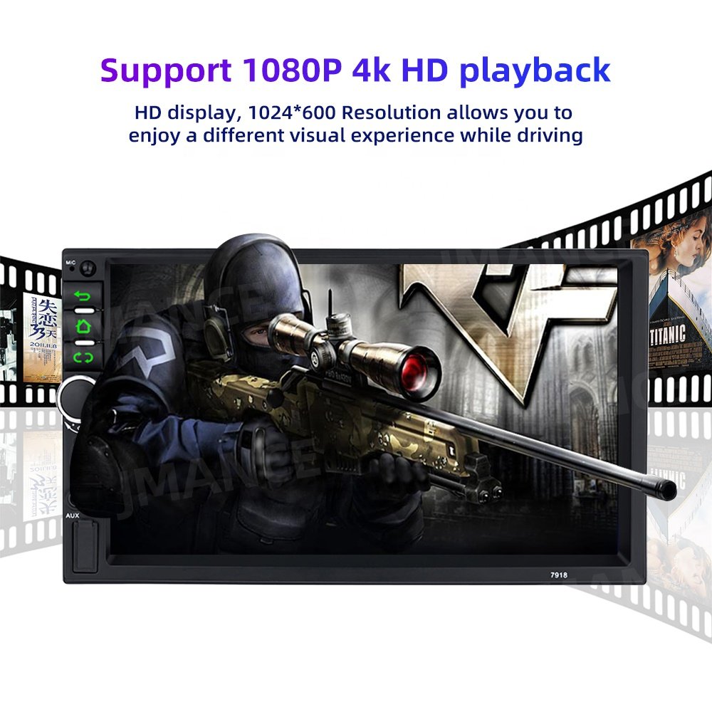 Car Multimedia Player Stereo MP3 MP4 MP5 Rear View Camera Car Radio