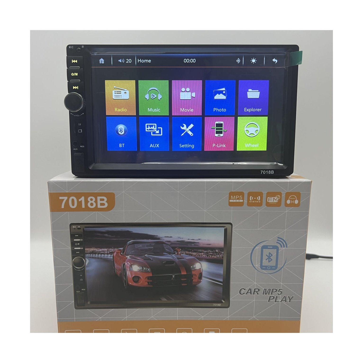 7018B DVD player 7 inch car stereo BT Radio TFT touch screen car DVD player
