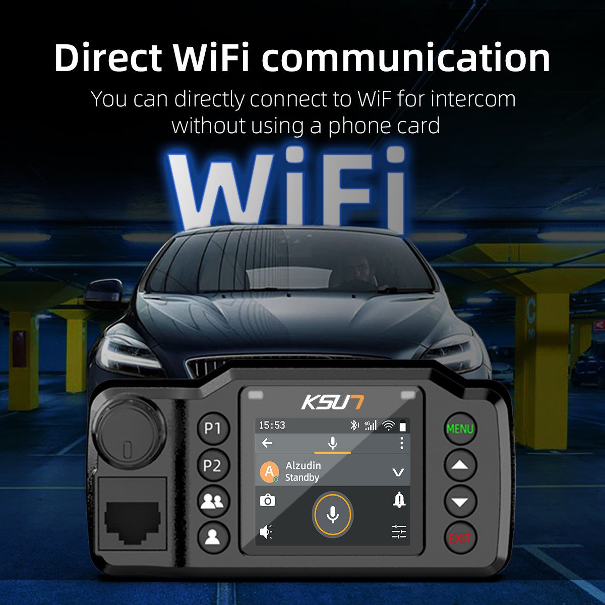 KSUN ZL1200 WCDMA CDMA GSM Mobile Radio Station Two Way Radios Car Vehicle Station Radio Compatible with ZELLO APP