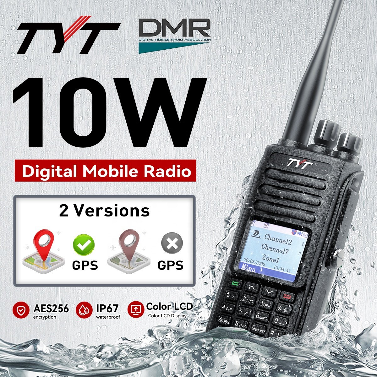 MD-UV390 TYT Handheld DMR Digital Mobile Radio Walkie Talkie UHF&VHF FM Interphone Two Way Radio for Business
