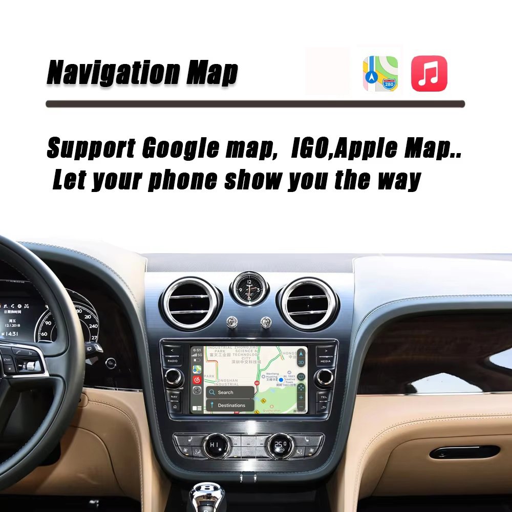 Dckloer Smart Carplay Box For Bentley Mulsanne 2011-2019 Mirroring Navigation Car Radio Android Auto Wireless Carplay Plug Play