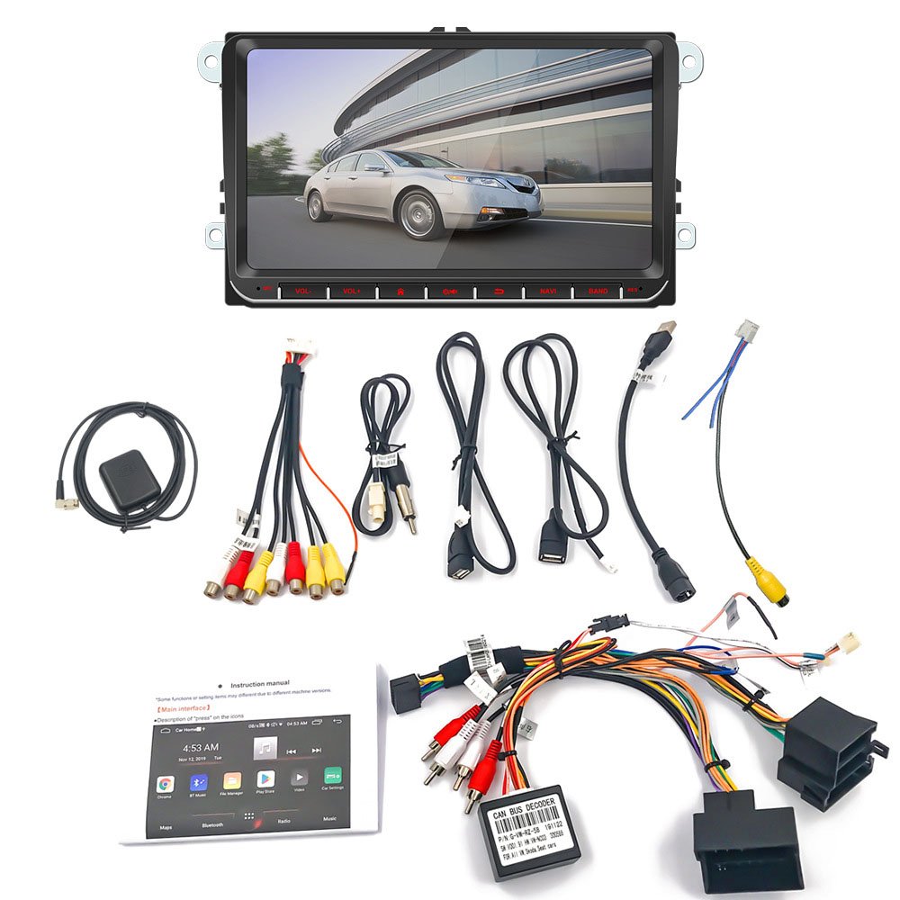 Europe Spain Warehouse DDP Android12 Golf Polo Tiguan Passat b6 SEAT leon Skoda yeti Octavia Multimedia player 2 Din Car Radio