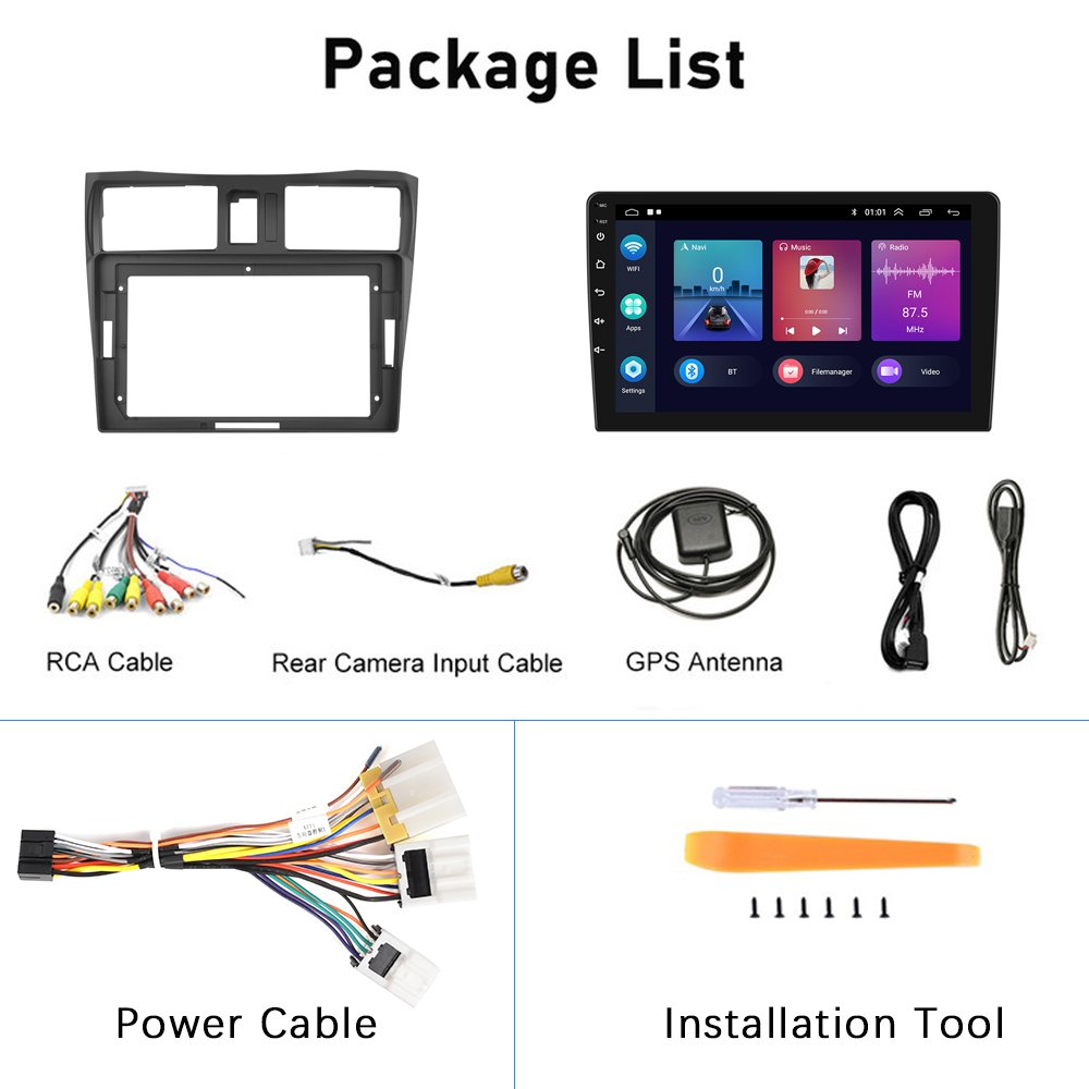 Podofo Android 2Din 9'' 1+16/2+32G Car Stereo For Nissan Cefiro A33 2003-2012 Wireless Carplay GPS WIFI BT FM Hifi Car Radio