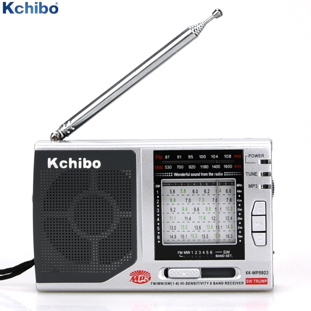 Portable style All band with mp3 function FM MW SW 8 band Kchibo radio