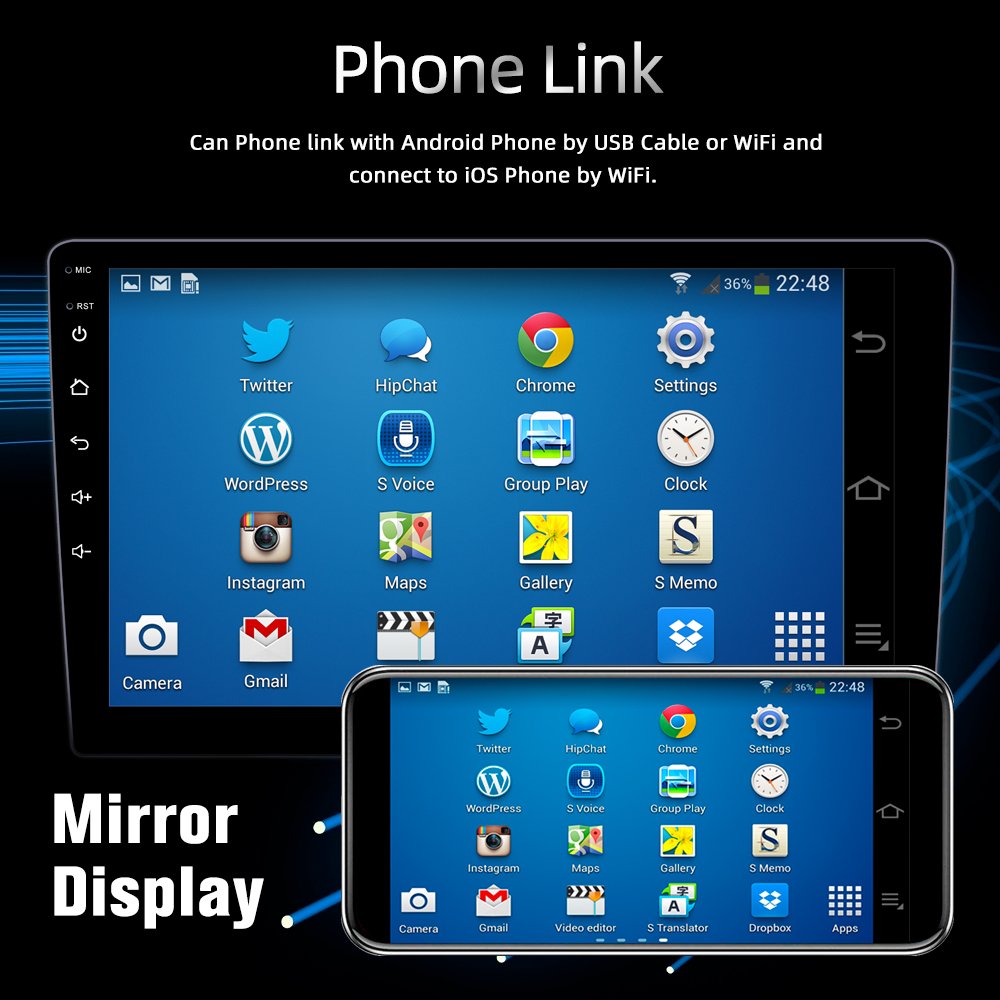 OKOK 7-inch touch screen 2-inch Android 12 with coaxial audio output in car DVD player