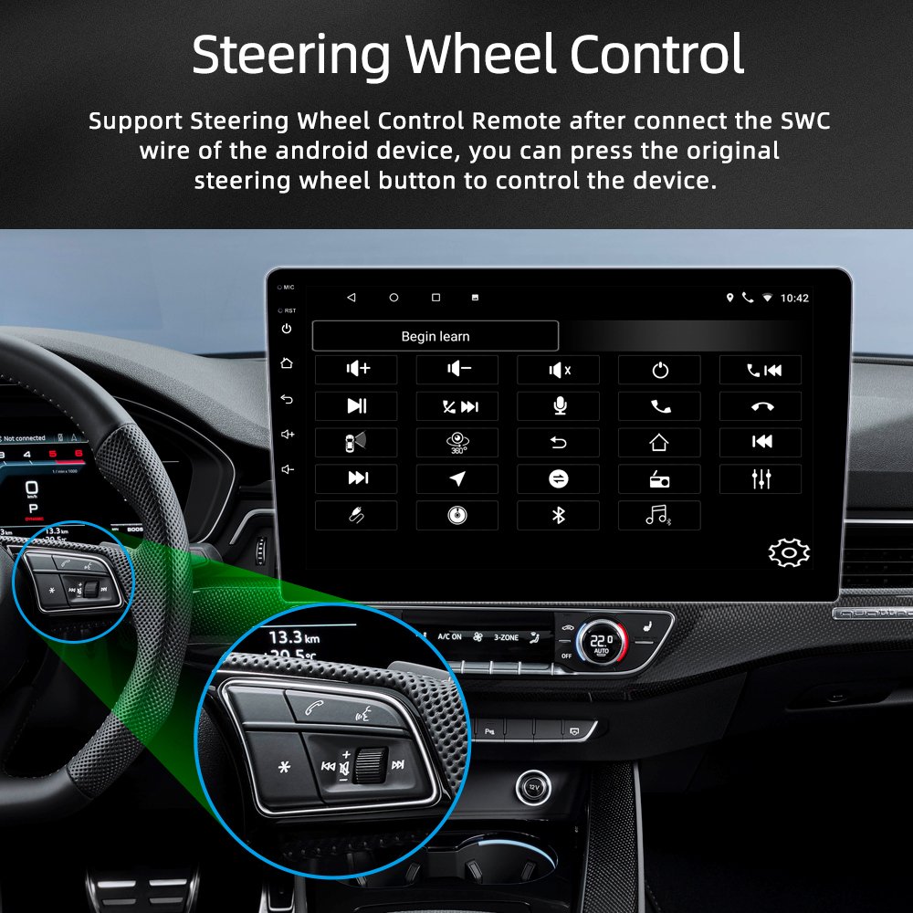 OKOK 7-inch touch screen 2-inch Android 12 with coaxial audio output in car DVD player