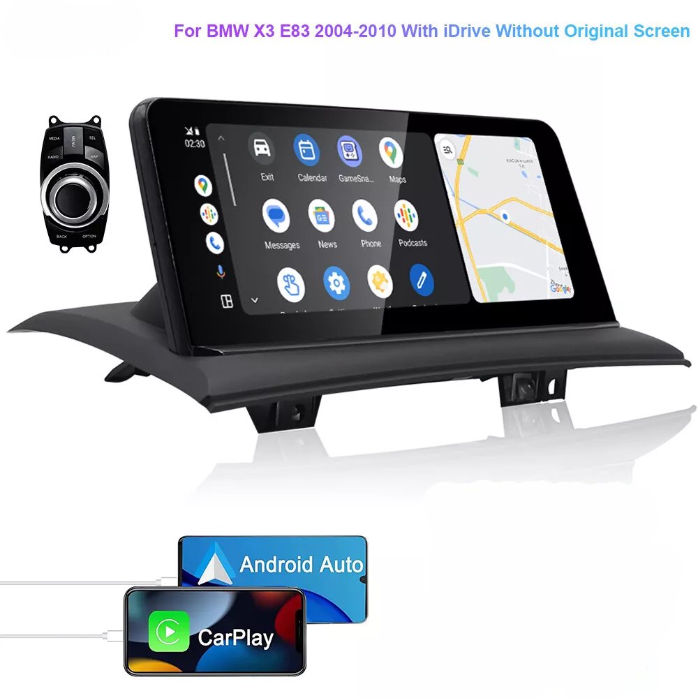 8core 10.25" 8g+128G Android13 car multimedia player gps audio processor CarPlay Built-in DSP for BMW X3 X4 E83 2004-2010 CIC
