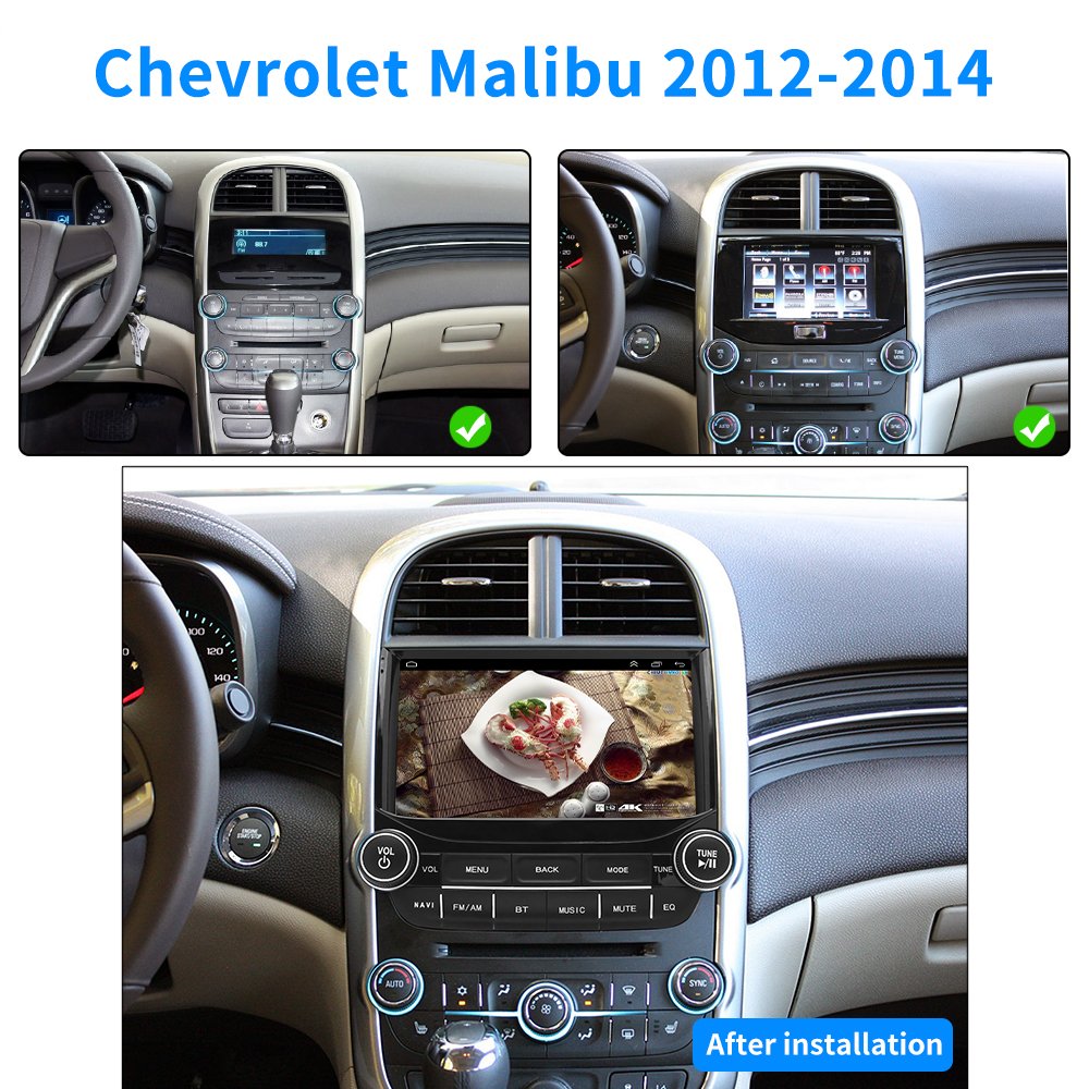JMC Android Car Radio GPS Navigation BT Call WIFI FM AM RDS Wireless Carplay Android Auto for Chevrolet Malibu 2012-2014 Car Dsp