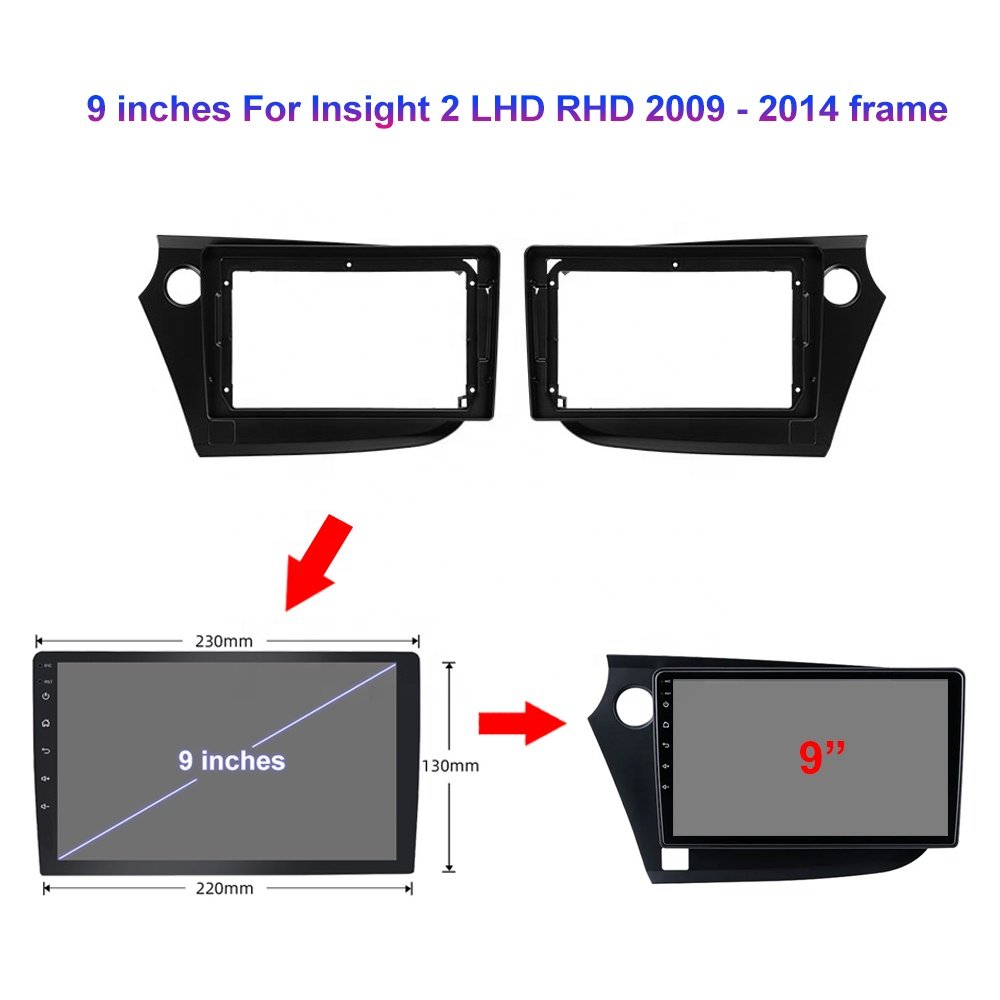Jmance 9 Inch 8 Core For Honda Insight 2 Lhd Rhd 2009 2010 2011 2012 2013 2014 Frame 4G Android Auto Carplay 2 Din Car Radio
