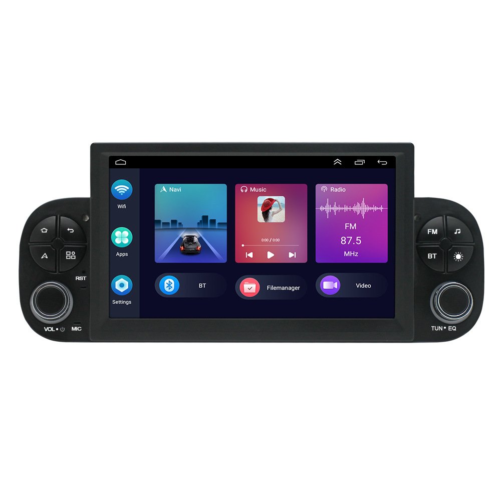 Android Navigation Wireless CarPlay Player 2 Din Large Touch Screen All-in-One Stereo GPS Radio For Fiat Panda car