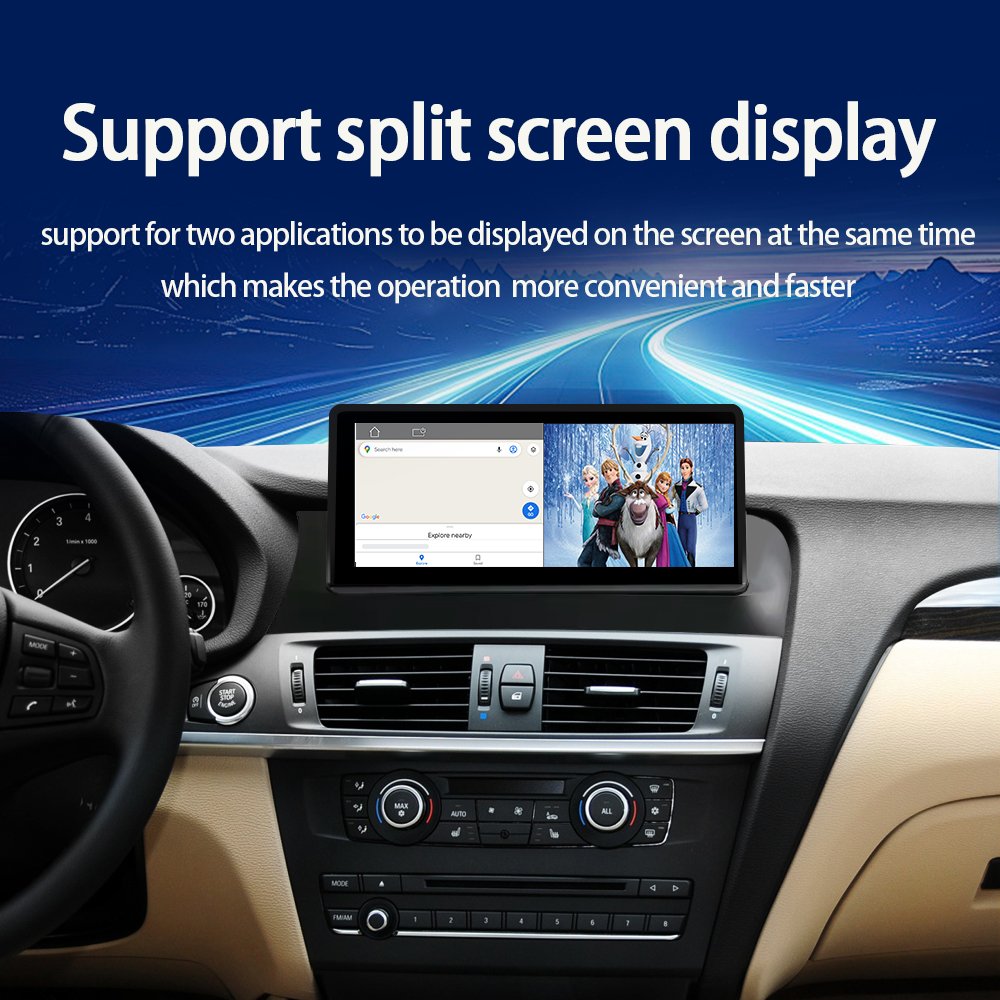 LELV 10.25 Inch 8 Core Android 14 Carplay Touch Screen Car Dvd Player Multimedia Radio Navigation Android For Bmw X3 F25 X4 F26