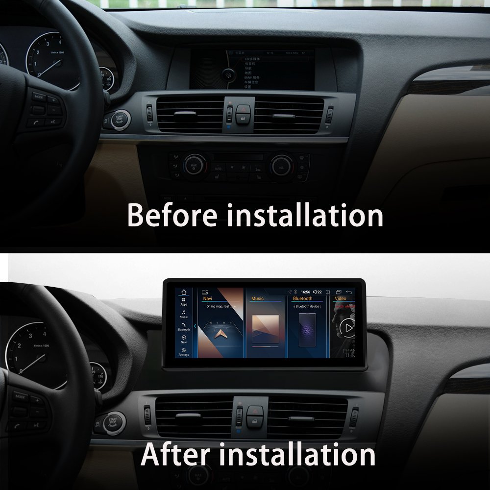 LELV 10.25 Inch 8 Core Android 14 Carplay Touch Screen Car Dvd Player Multimedia Radio Navigation Android For Bmw X3 F25 X4 F26