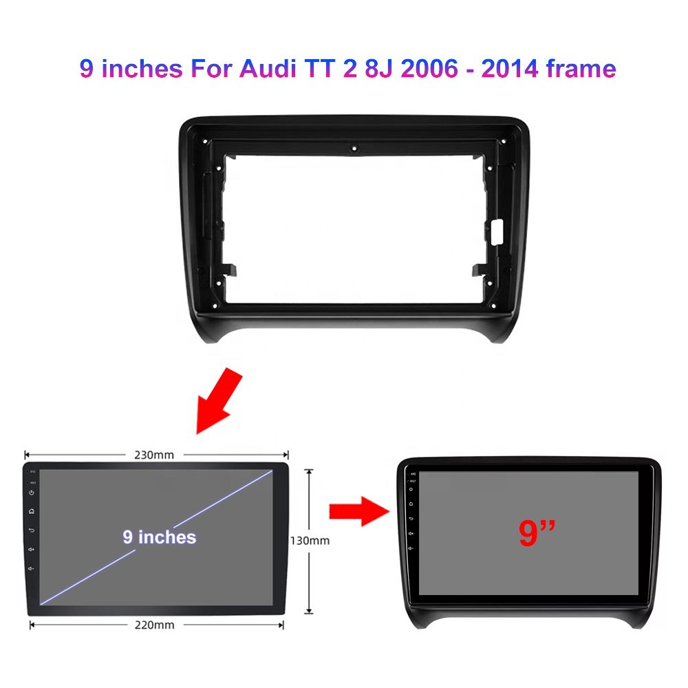 Jmance 9" Android Auto Carplay For Audi Tt 2 8J 2006 - 2014 Frame Dashboard Custom Autoradio Double Din Car Stereo