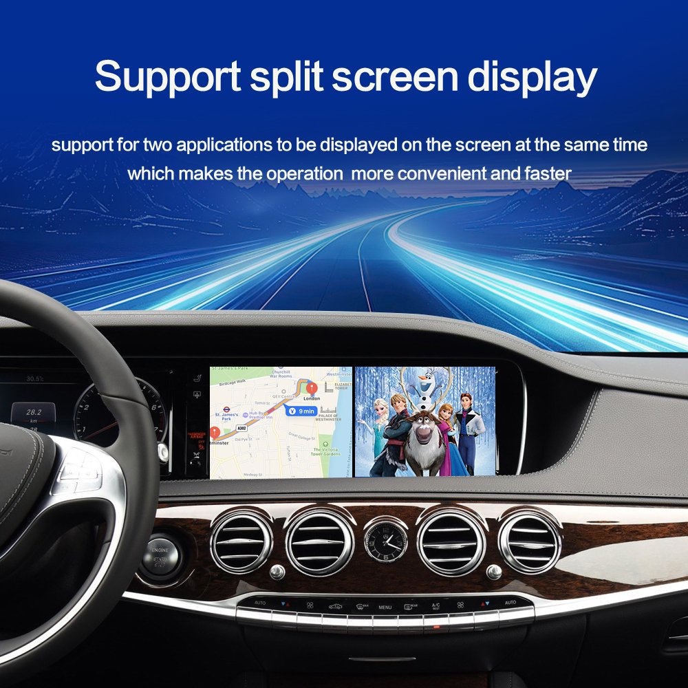 LELV 12.3 Inch Qualcomm 665 8+64GB Touch Screen Carplay Car DVD Player Android 14 Radio Multimedia For S Class W222 2013-2017