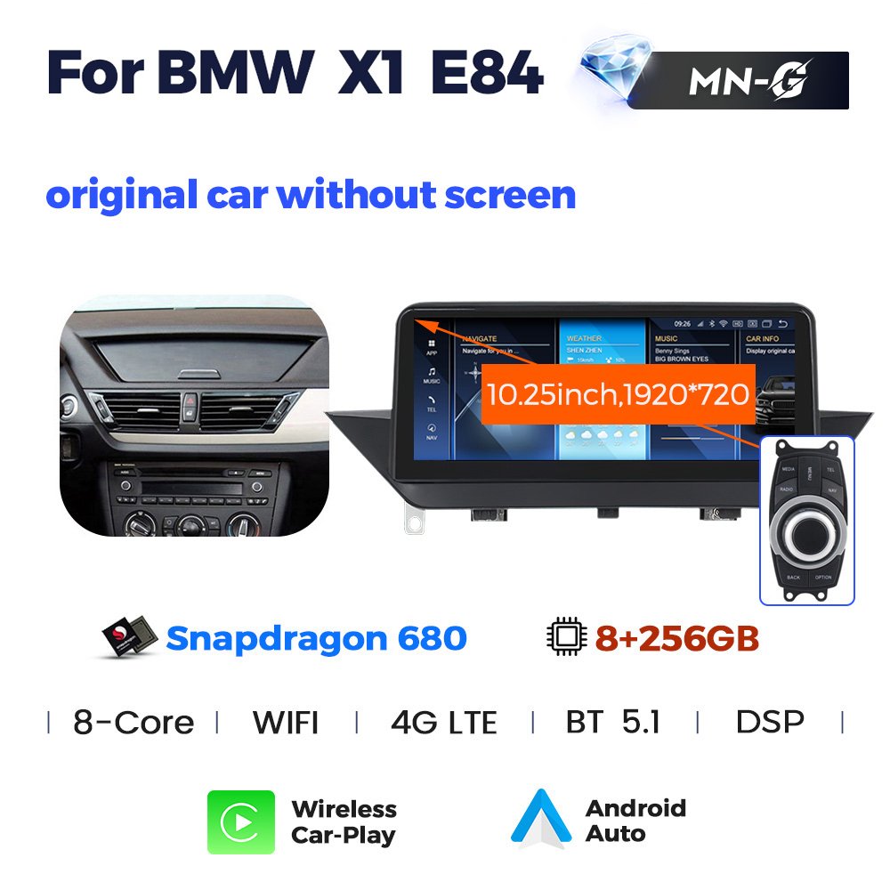 ID8 662 Android 12 screen BT 5.0 car-play Player Stereo Audio for BMW X1 E84 2009-2015 WIFI Car GPS Android Car Radio