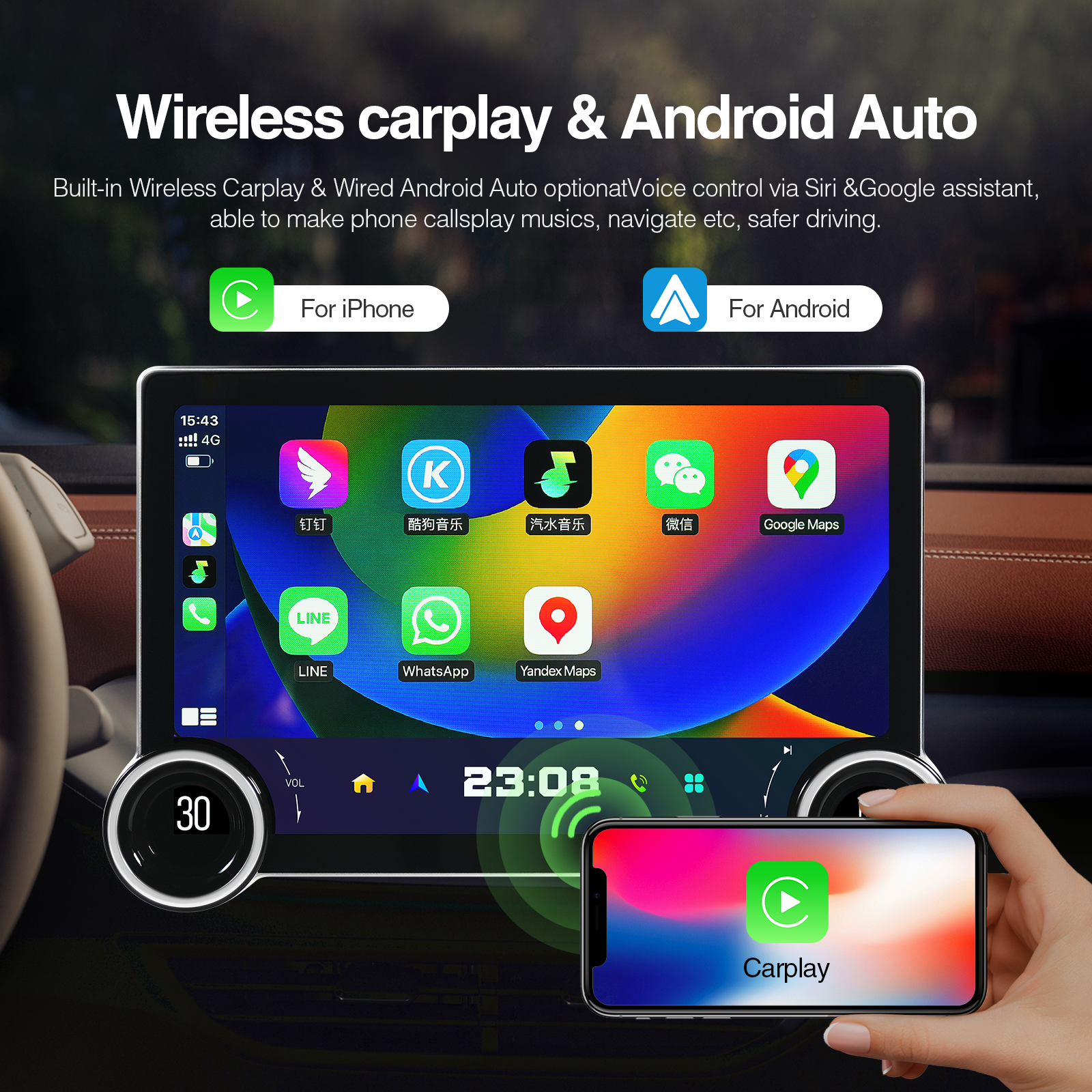 Android Stereo For Kia Picanto Car Radio with 2K Screen Multimedia Player Navigation GPS Head Unit Autoradio